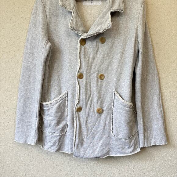 FRANK & EILEEN Belfast Peacoat Jacket Gray Double Breasted Fleece - Picture 4 of 11